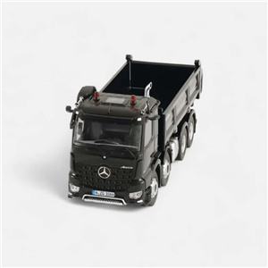NZG 1066/50 1/50 Ölçek, Mercedes-Benz Arocs 8x4 Meiller Damperli Kamyon, Siyah, Sergilemeye Hazır Metal Model