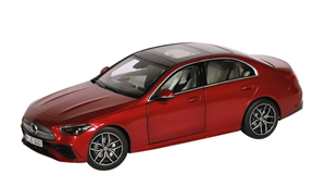 NZG 1102/11 1/18 Ölçek, Mercedes-Benz C-Class W206 Araba, Kırmızı Metalik, Sergilemeye Hazır Metal Model