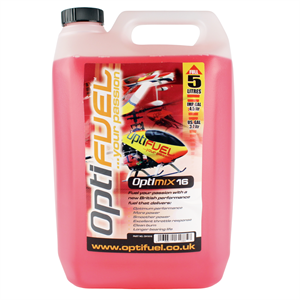 Optifuel  %16 NitroMetan Model uçak ve heli yakıtı, 2 ve 4 zamanlı  Motorlar için, 5 Litre