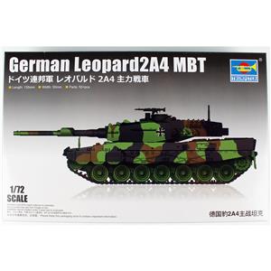 Trumpeter 07190 1/72 Ölçek Alman Leopard 2A4 Ana Muharebe Tankı, Plastik Model Kiti
