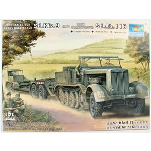 Trumpeter 07275 1/72 Ölçek Sd.Kfz.9 (18t) Yarı Paletli Araç ve Sd.Ah.116 Dorse, Plastik Model Kiti