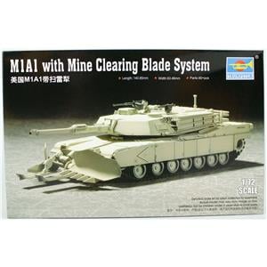 Trumpeter 07277 1/72 Ölçek M1A1 Mayın Temizleme Aparatlı Tank, Plastik Model Kiti
