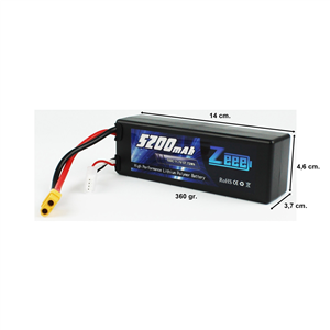 Zeee Power 3S, 11.1 Volt, 5200 mAh, 100C, XT60 Fişli, Li-Po Pil