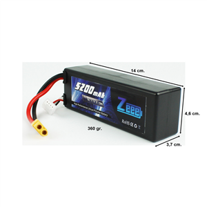 Zeee Power 3S, 11.1 Volt, 5200 mAh, 70C, XT60 Fişli, Li-Po Pil