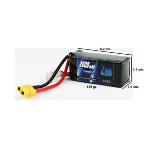 Zeee Power 4S, 14.8 Volt, 2000 mAh, 120C, XT60 Fişli, Li-Po Pil