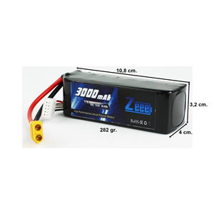 Zeee Power 4S, 14.8 Volt, 3000 mAh, 100C, XT60 Fişli, Li-Po Pil