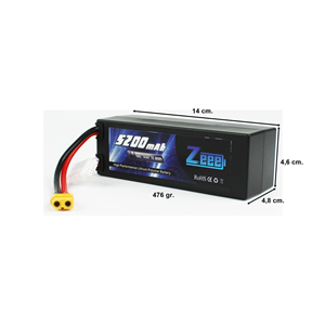 Zeee Power 4S, 14.8 Volt, 5200 mAh, 100C, XT60 Fişli, Li-Po Pil