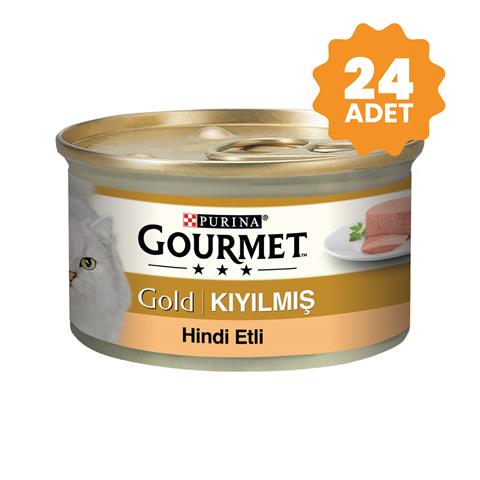 Gourmet Gold Kıyılmış Hindili Kedi Konservesi 24x85gr