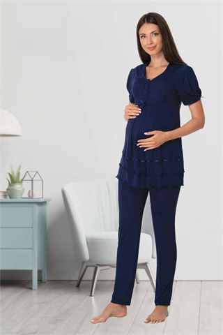 Effortt 8022 Lacivert Lohusa Pijama