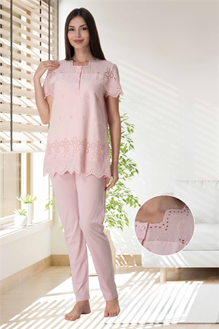 Effortt 9022 Fisto Detaylı Pudra Lohusa Pijama