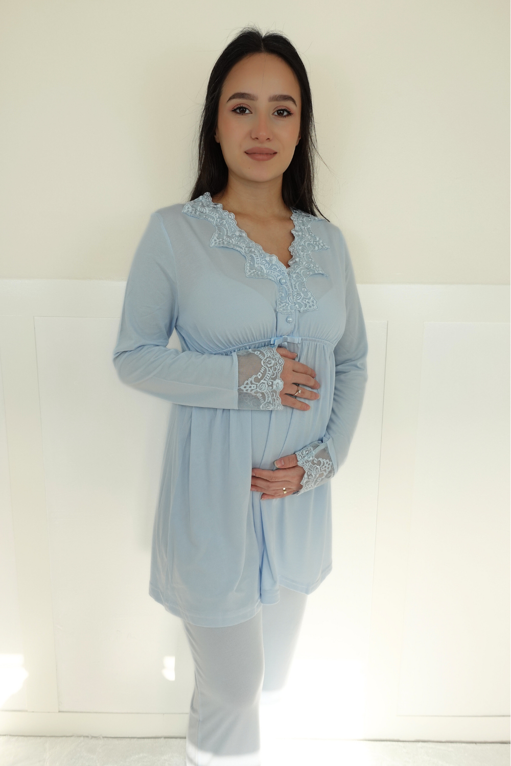 Bera Model Mavi Lohusa Pijama