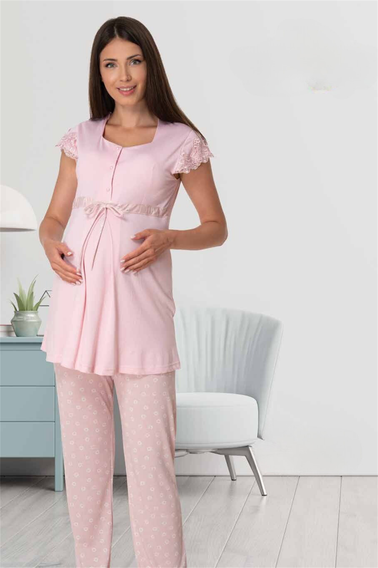 Effortt 6012 Pembe Lohusa Pijama