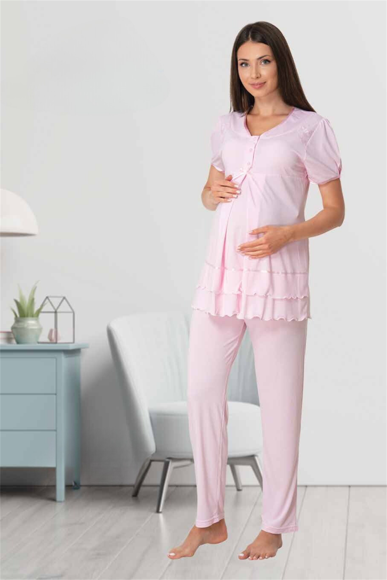 Effortt 8022 Pembe Lohusa Pijama