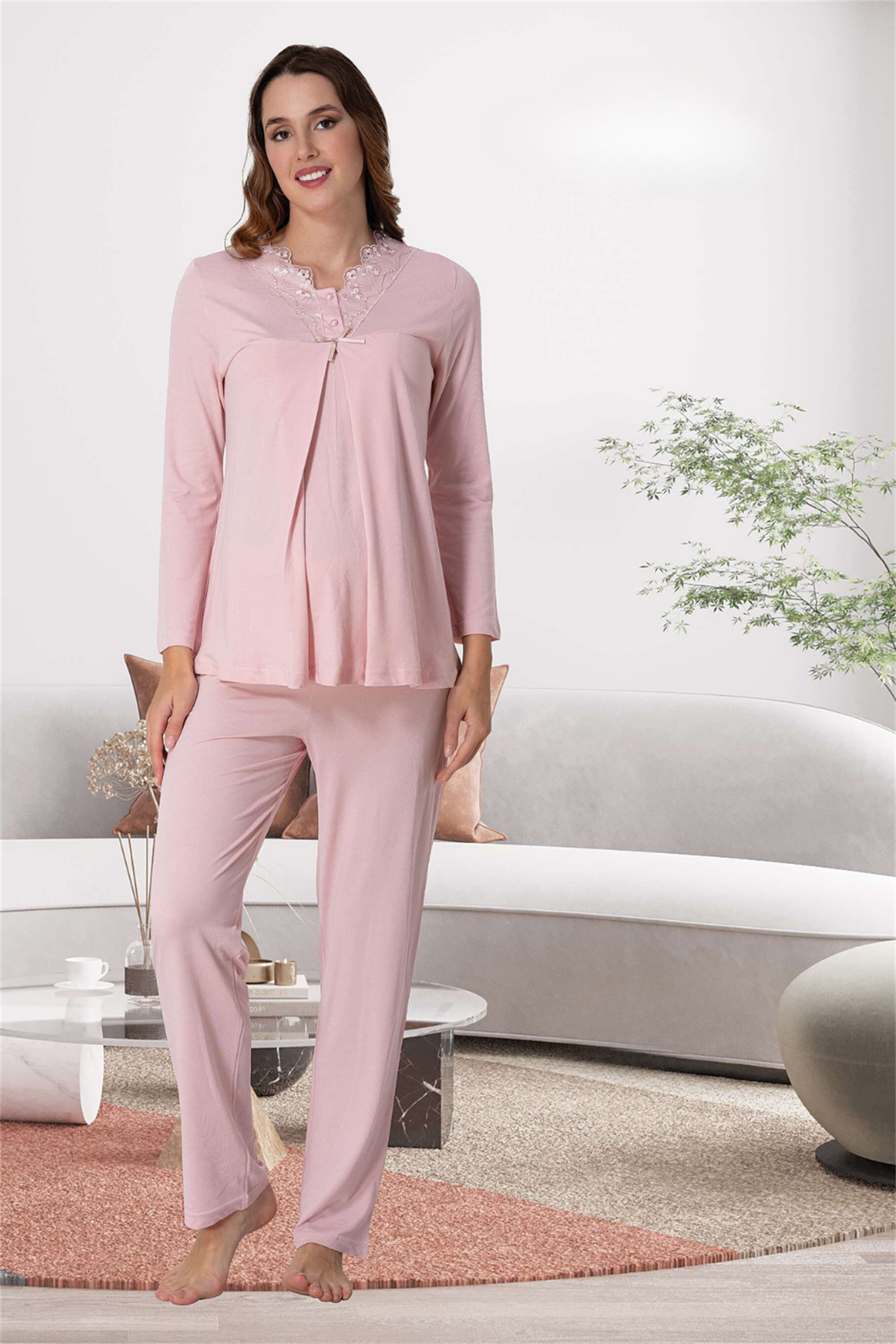 Effortt 9056 Pudra Lohusa Pijama