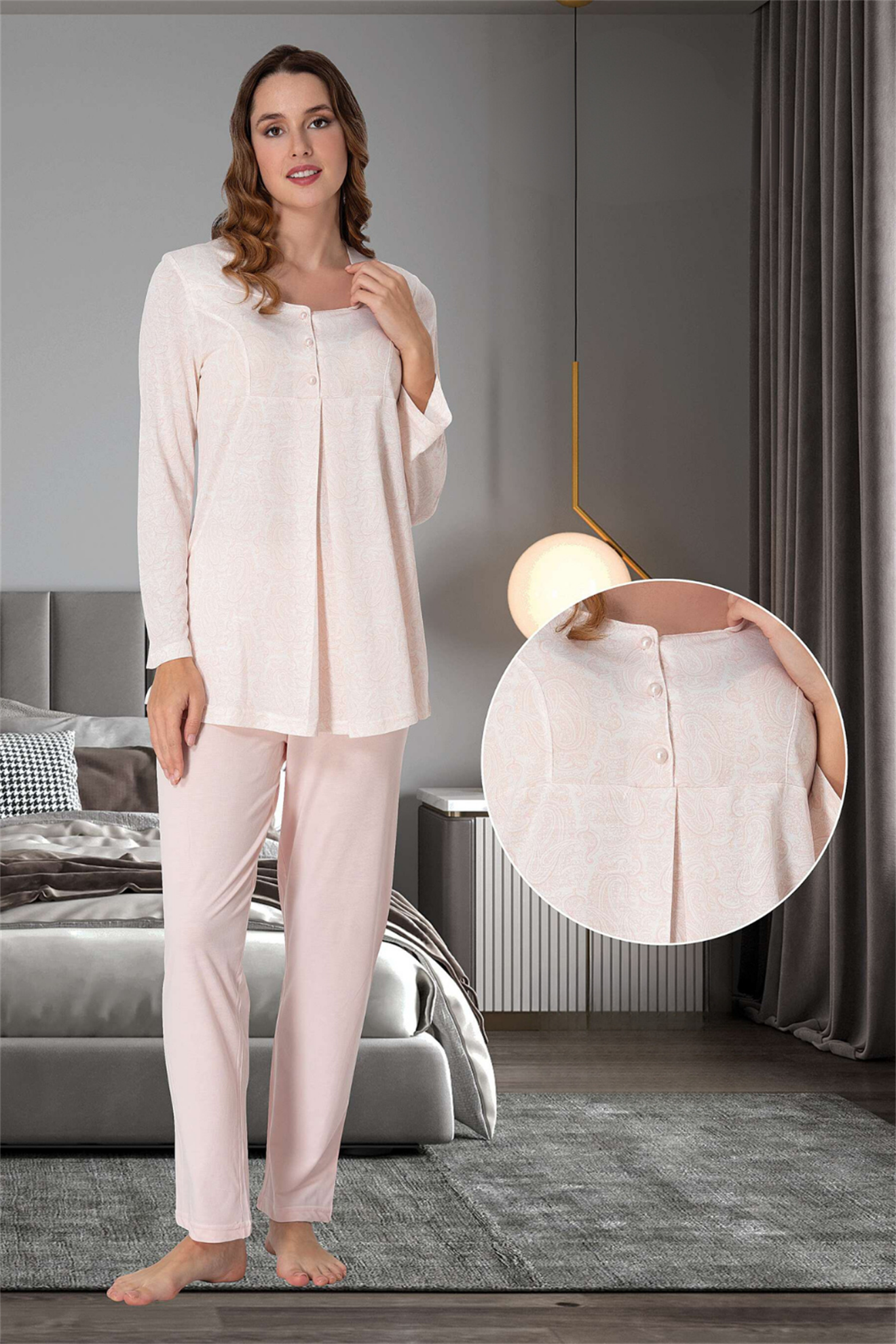 Effortt 9072 Pudra Lohusa Pijama