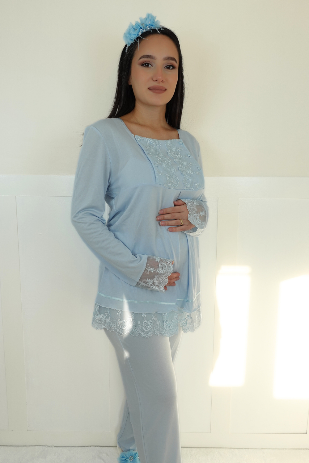 Sina Model Mavi Lohusa Pijama