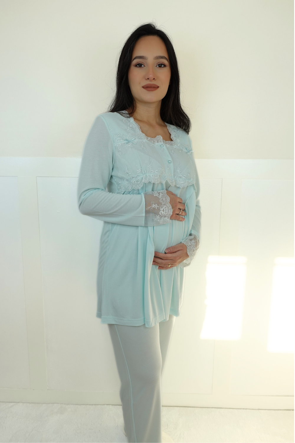 Veta Model SuYeşili Lohusa Pijama