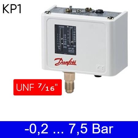 Danfoss 060-110166 | -0,2...7,5 Bar KP1 Basınç Şalteri - Oto Reset