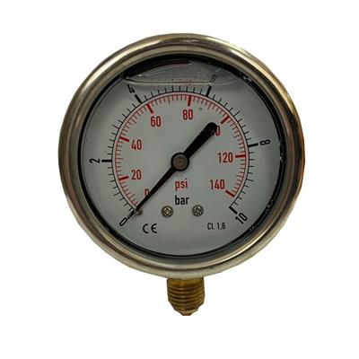 Basınç Ölçer | 0..10 Bar | 63 Gliserinli Alttan – Manometre