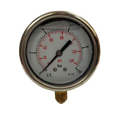 DN100SBG0400B12 | 0..400 Bar | Gliserinli Alttan - Manometre