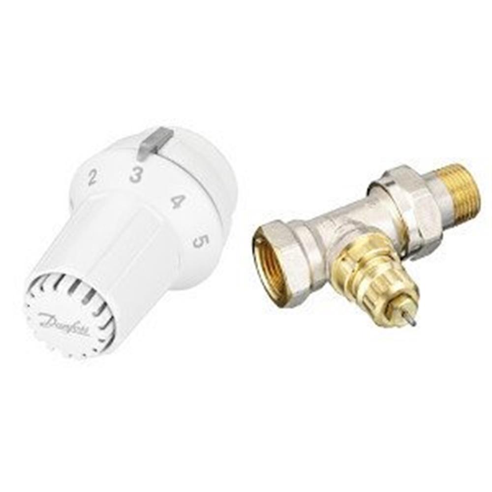 1/2'' Düz Tip Termostatik Radyatör Vana Takımı | 013G5016+013G0004