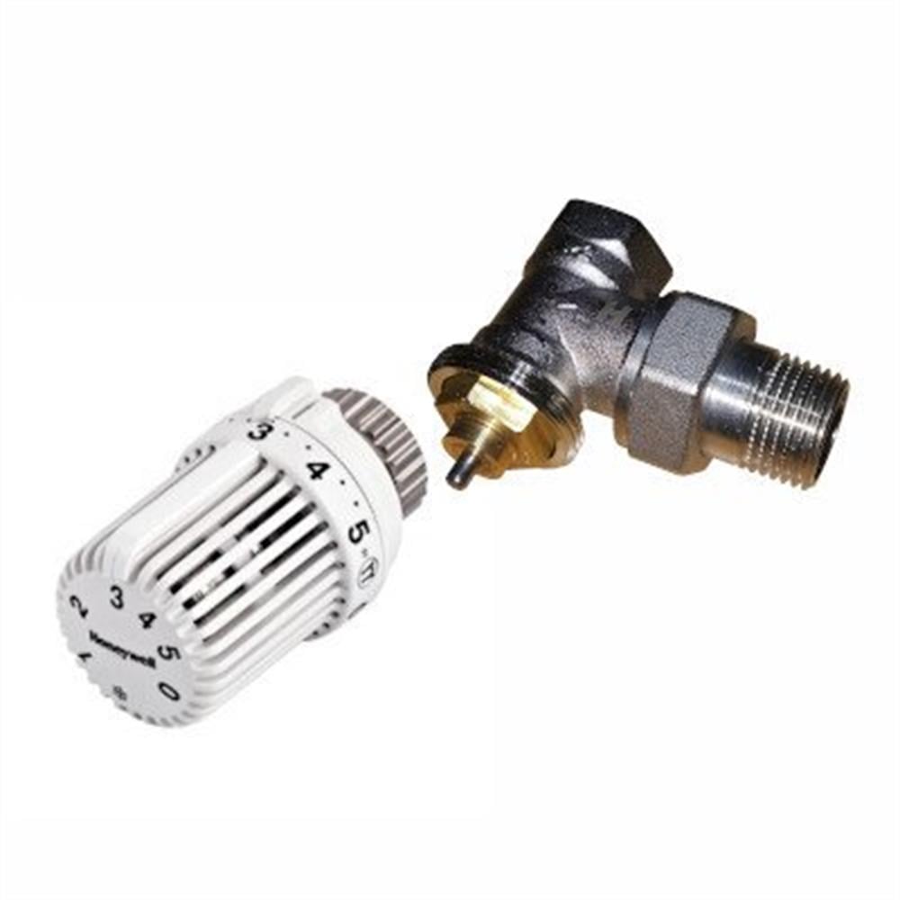 1/2'' Köşe Tip Termostatik Radyatör Vana Takımı