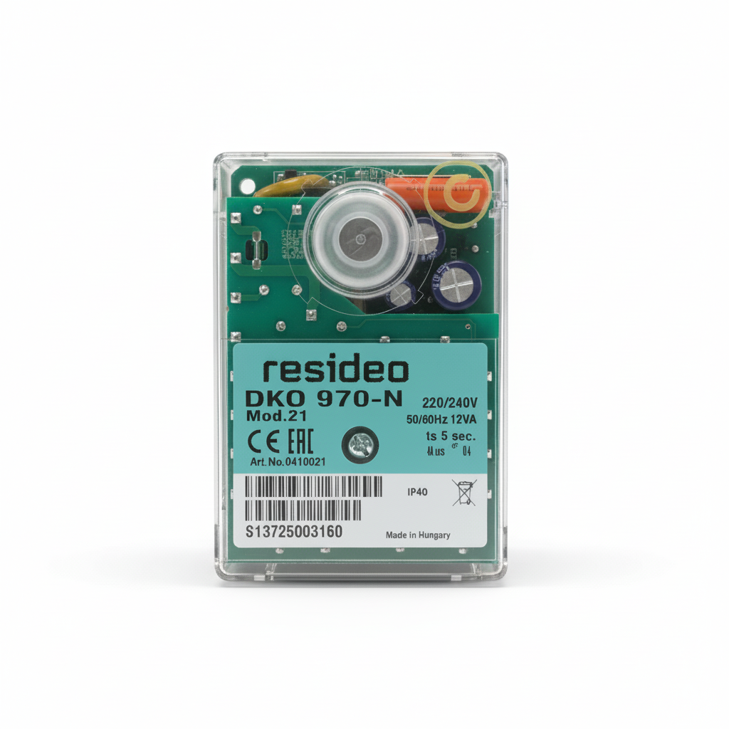Resideo DKO 970-N Mod.21 Brülör Otomatiği 220V — Ön Görünüm
