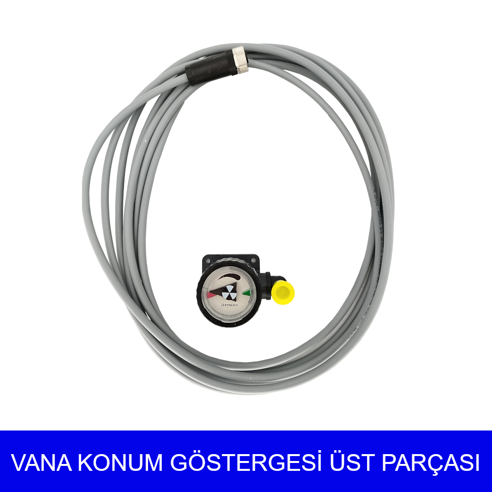Damcos VPI-C Vana Pozisyon Göstergesi Üst Parçası V2 – ibreli kadran ve fişli bağlantı kablosu