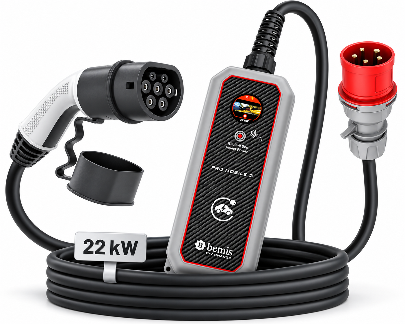 BEMIS Pro Mobile 2 22 kW Taşınabilir Şarj Cihazı