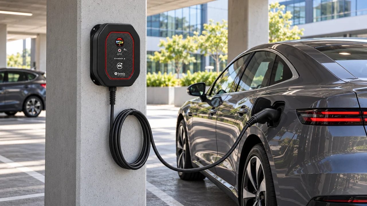Kurumsal otoparkta BEMIS elektrikli araç şarjı