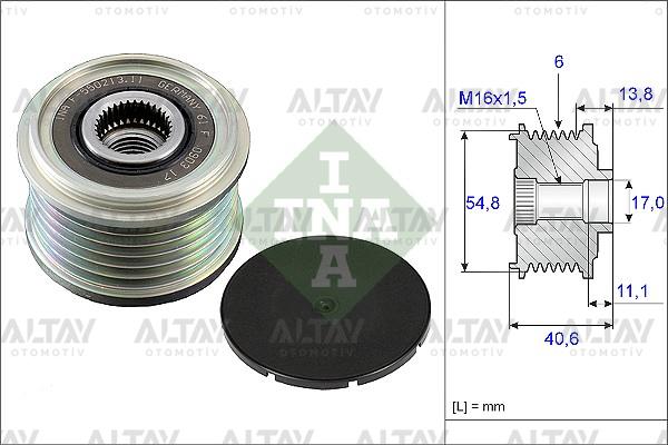 ALTERNATÖR KASNAĞI KANALLI CLIO / MEGANE / LOGAN / QASHQAI / MICRA / NOTE 1.5DCI-1.6
