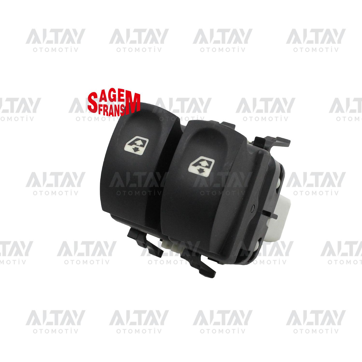 CAM AÇMA DÜĞMESİ CLIO III ÖN SOL BEYAZ ÇİFTLİ
