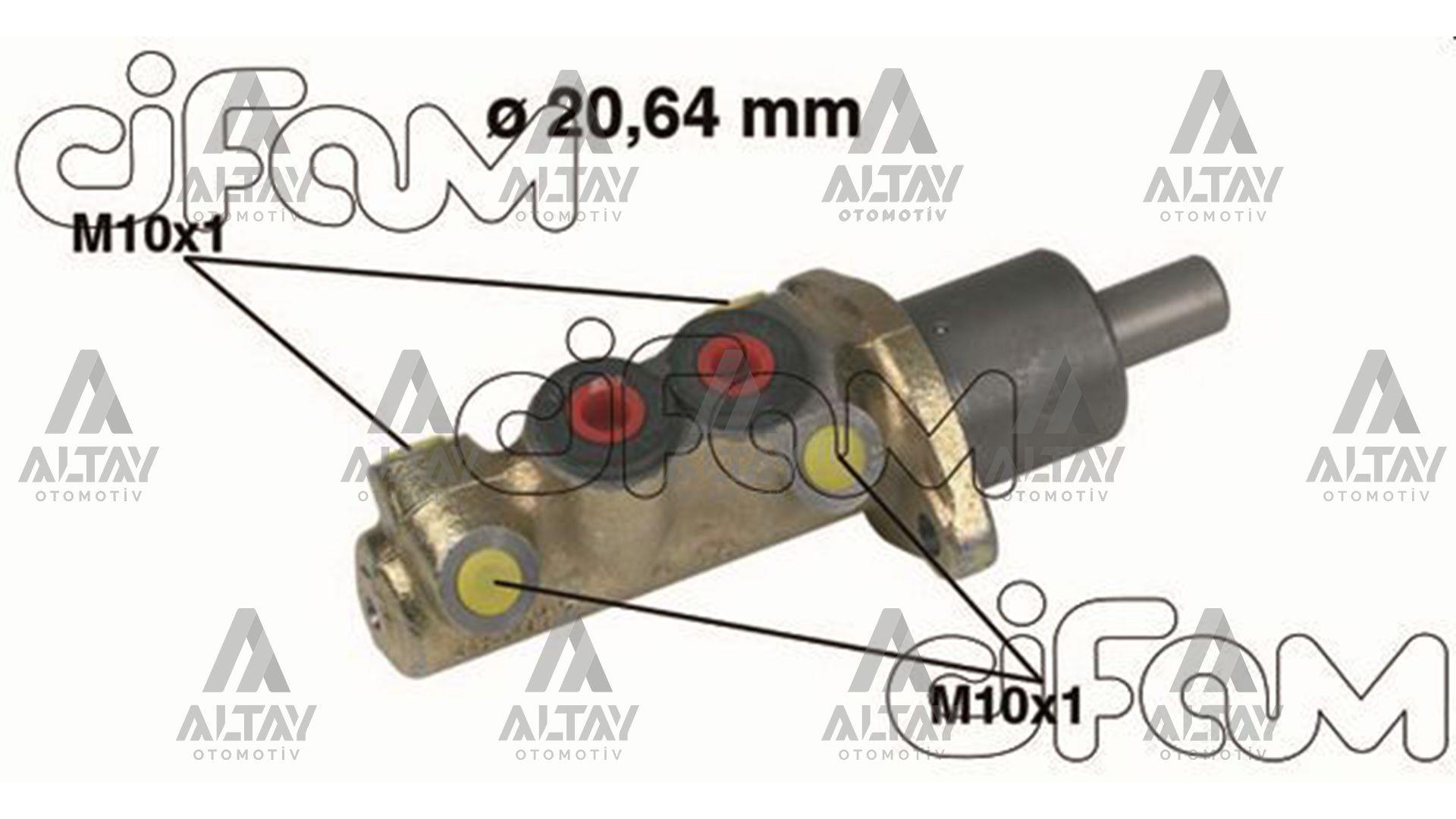 FREN ANA MERKEZ R19 88-01 / MEGANE I 96-03 / CLIO I 90-98 / TOLEDO I 91-99 ATE TİPİ DÖKÜM 20,64mm