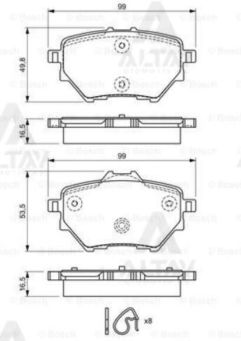 FREN BALATA 308 II 14= / 3008 16= / C4 PICASSO II 13= / PROACE CITY GRANDLAND X  ARKA