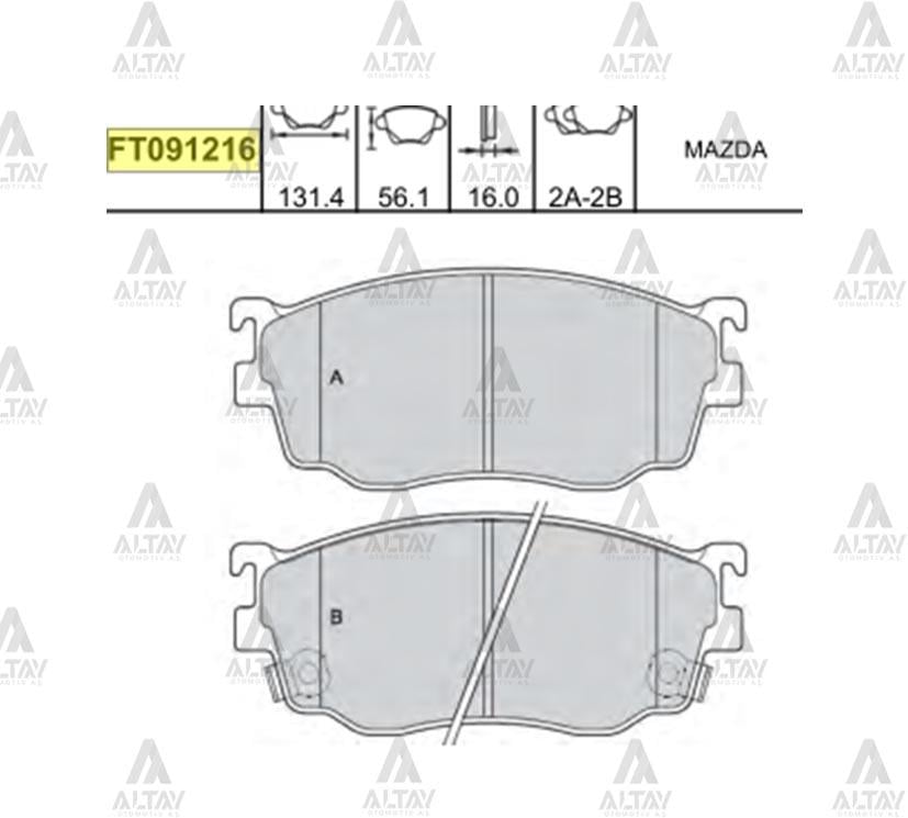 FREN BALATA 626  98-02 ÖN