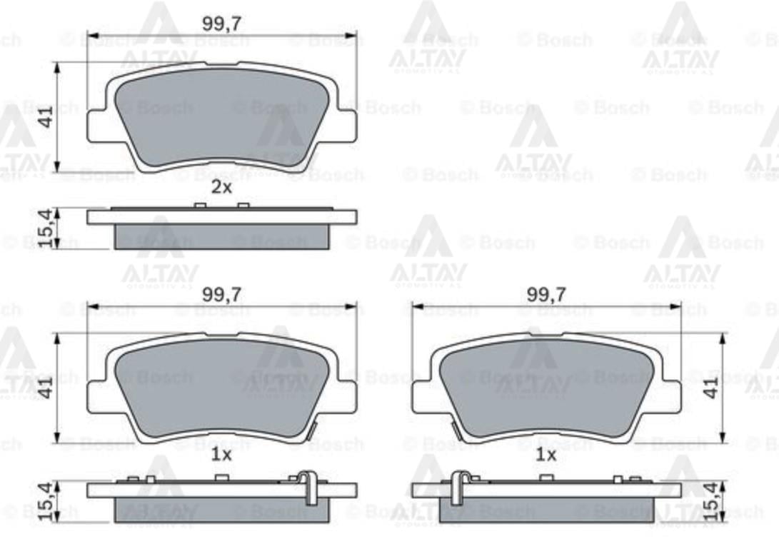 FREN BALATA ACCENT 11-18 BLUE / ELANTRA 11-20 / I-30 12-16 / I-20 14-21 / RIO 12= / CEED / SOUL / I-40 DİSK ARKA