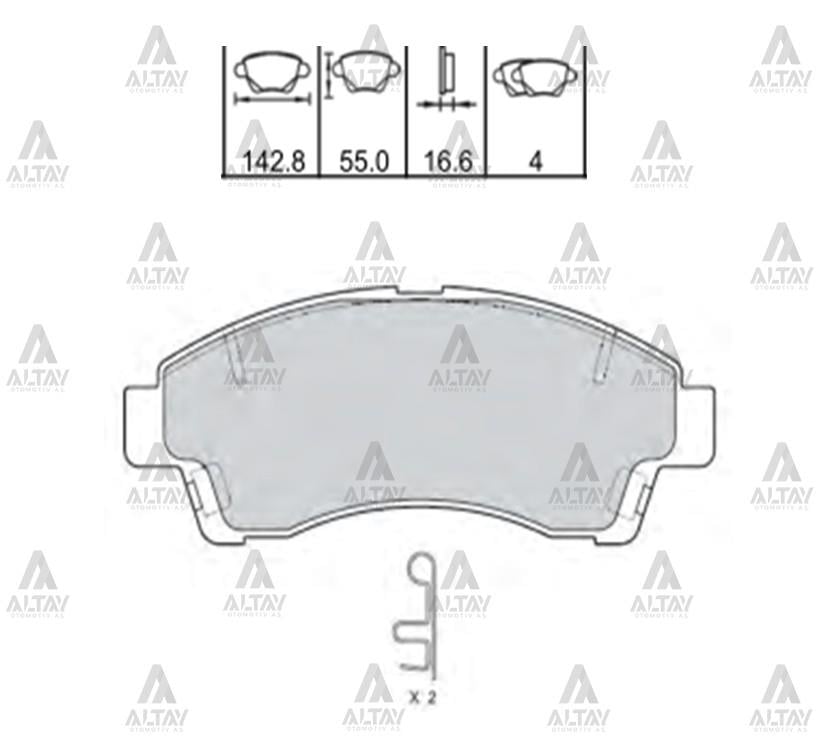 FREN BALATA B-2500  96-00 4X2 ÖN