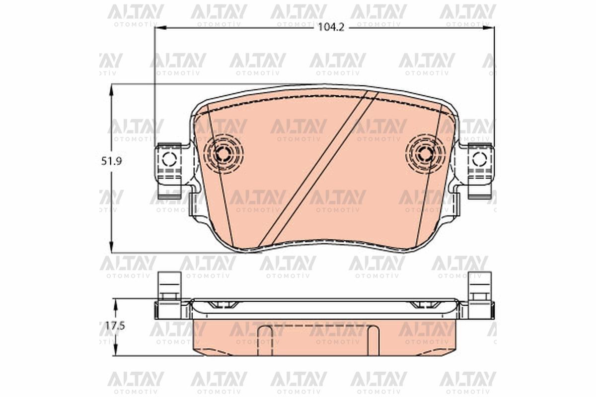 FREN BALATA CADDY IV 15= / LEON 18= / A1 / OCTAVIA 18= ARKA