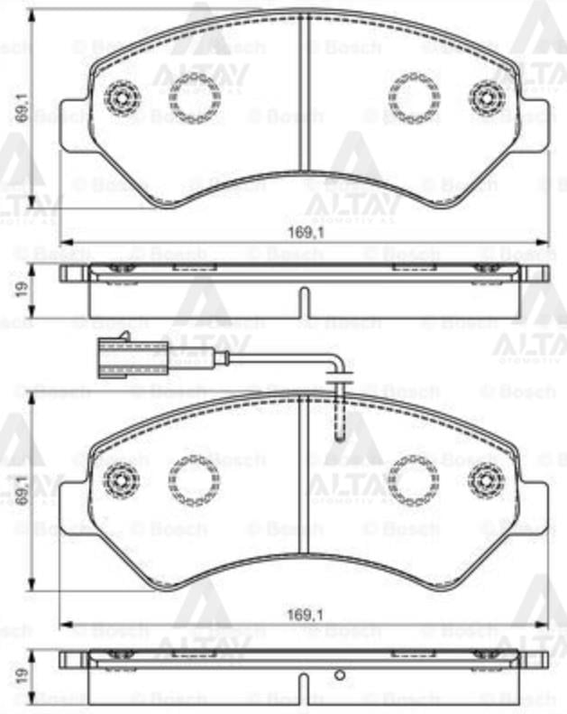 FREN BALATA DUCATO 06-20 / 20= / BOXER III 06-14 / JUMPER III 06-14 / JEST 12= (TEK FİŞLİ) ÖN