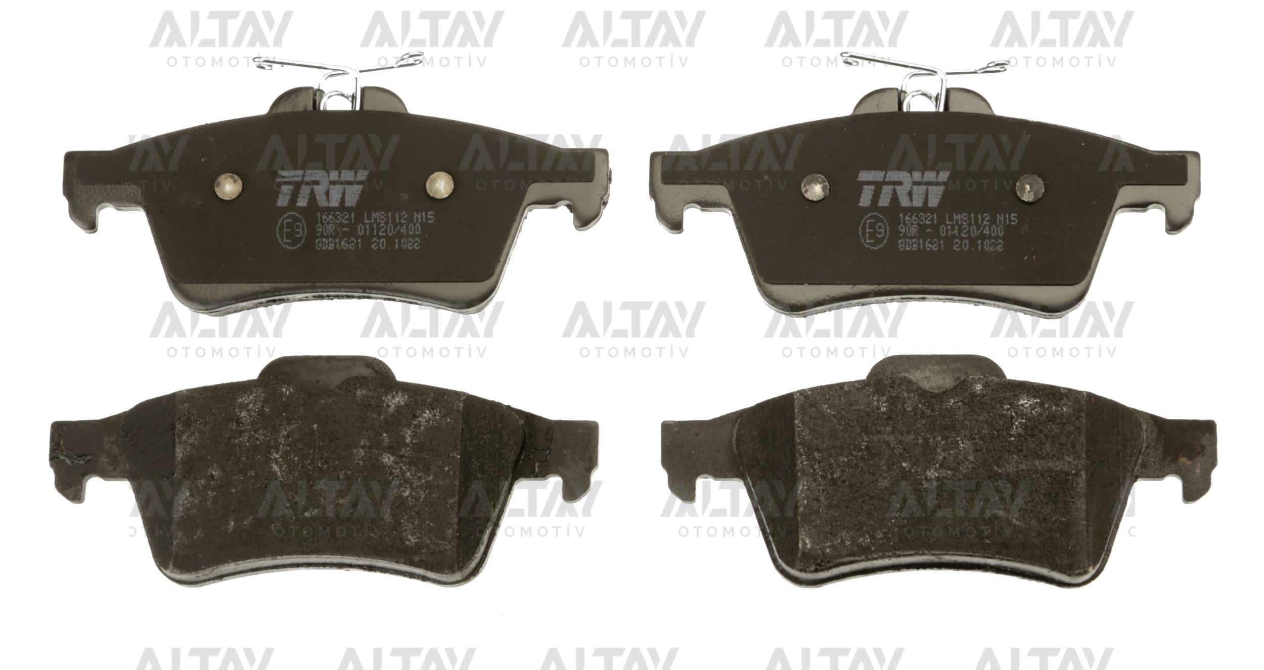 FREN BALATA LAGUNA II-III /  MAZDA 3 03-11 / PRIMERA 03=  / C5 / C-MAX / FOCUS / VECTRA C / S-40 / C-70 DİSK ARKA