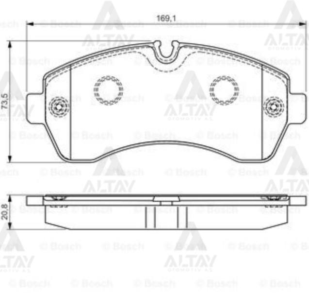 FREN BALATA SPRINTER 06-09 / CRAFTER 5T 06-16 ÇİFT TEKER 5T ÖN