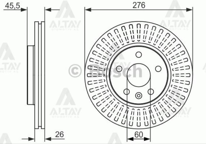 FREN DİSKİ ASTRA K 15= / ASTRA J 09-16 / AVEO 11= / CRUZE 09= 276-5