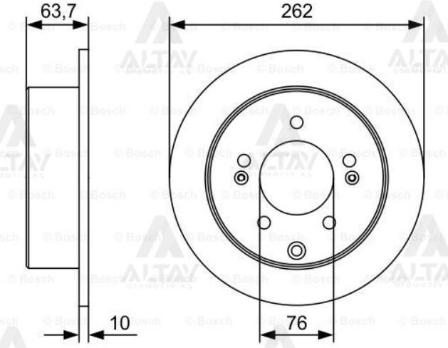FREN DİSKİ CERATO / SOUL 11= / ARKA DÜZ 262-5