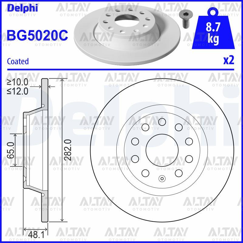 FREN DISKI GOLF5 03-12 / JETTA III 05-10 / JETTA IV 10= / PASSAT 06-10 / ARKA DUZ 282-5 (SET)