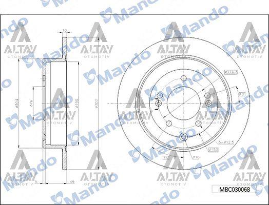 FREN DİSKİ SPORTAGE 15= / TUCSON 15= / ARKA DÜZ ELEKTRONİK EL FRENSİZ 302-5
