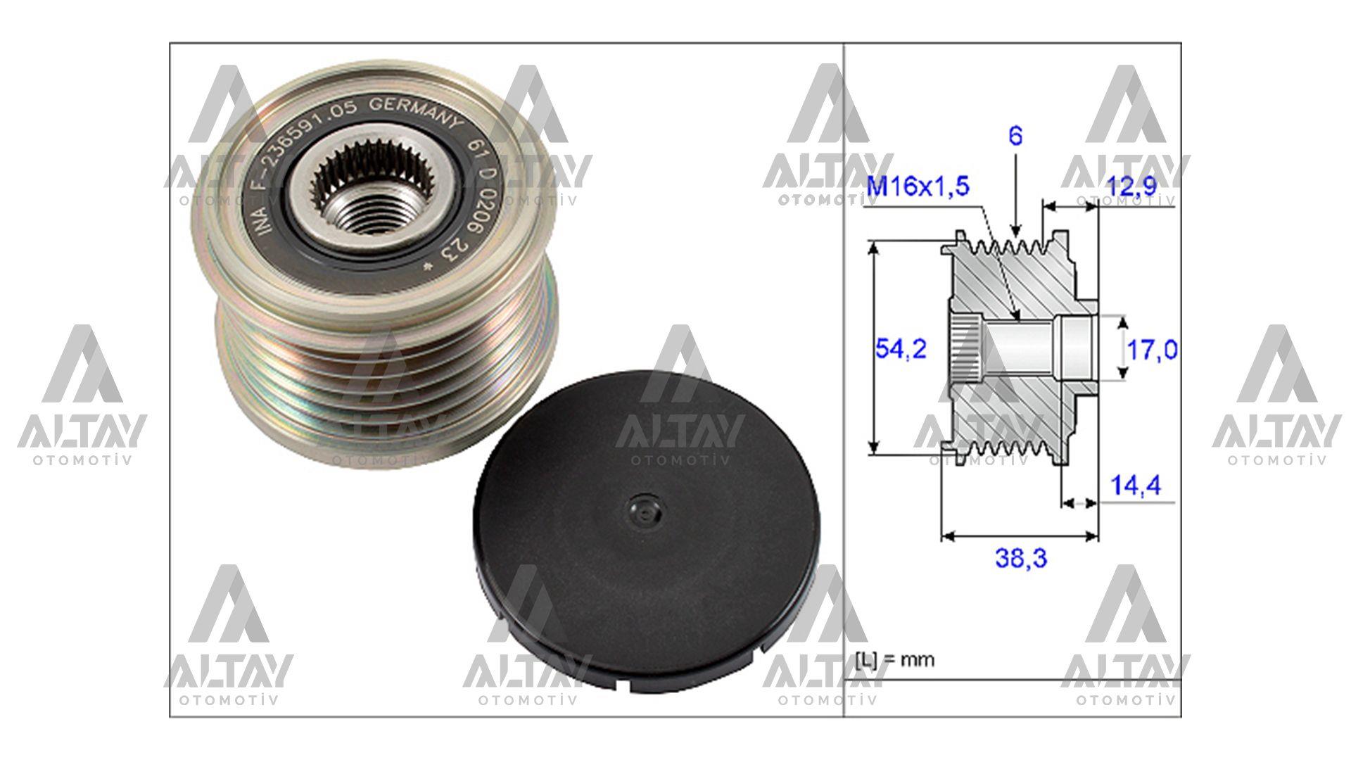 KASNAK ŞARJ DİNAMO  206 / 207 / 307 / 308 / 406 / 407 / PARTNER / C2 / C3 / C4 / C5 / C8 / XSARA  03=  1.4-1.6-2.0HDI