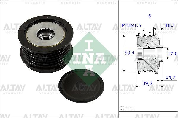 KASNAK ŞARJ DİNAMO FOCUS / COURIER / FİESTA / KUGA / MONDEO 11= 1.4-1.5-1.6-2.0 TD