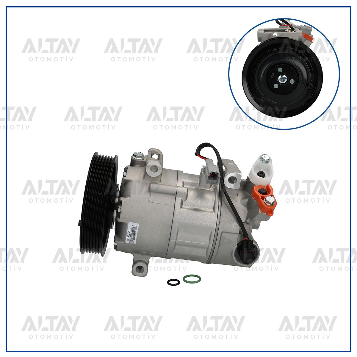 KLIMA KOMPRESORU  MEGANE III / FLUENCE / SCENIC III 09= 1.5DCI 1.6 16V 12V 6 KANAL 125MM