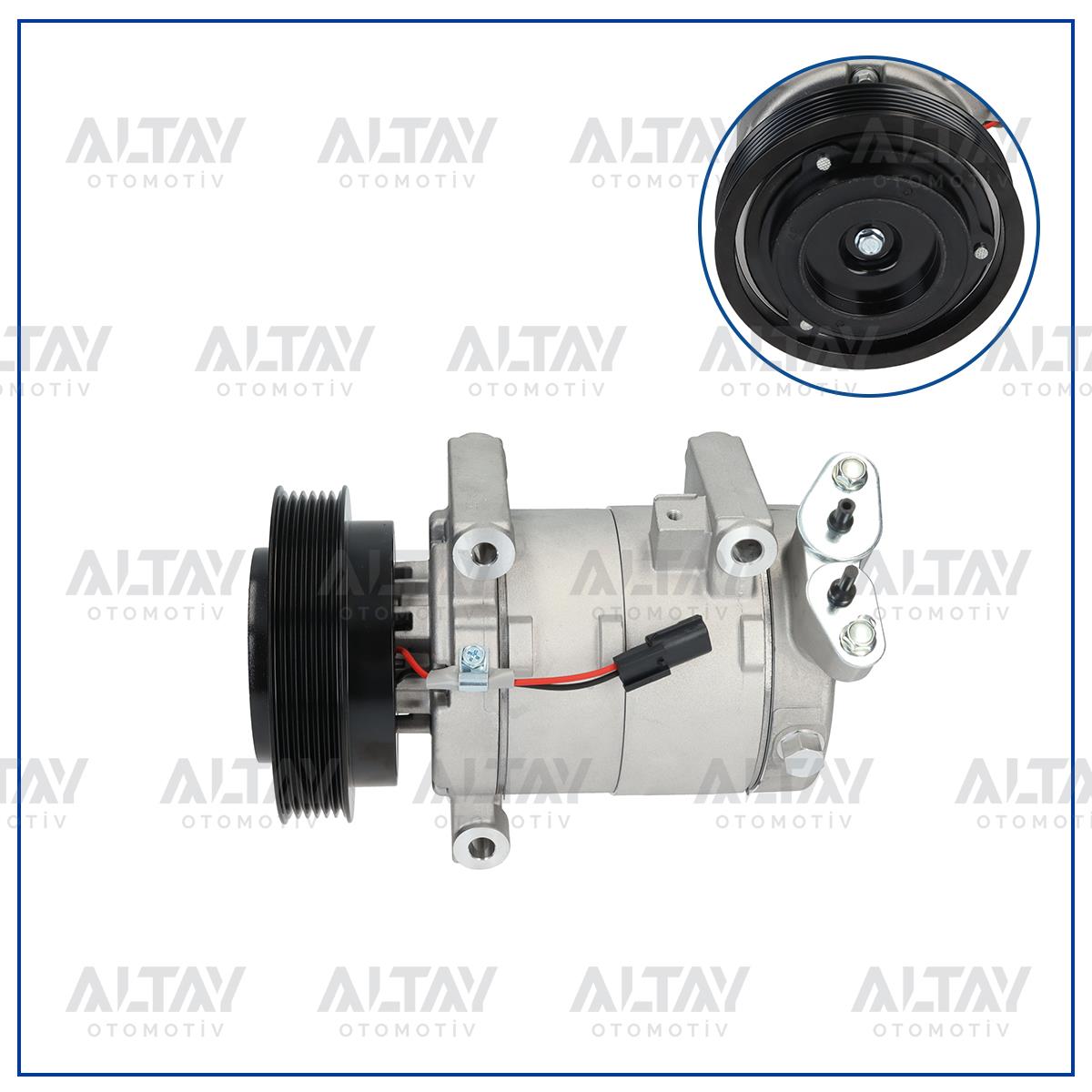 KLIMA KOMPRESORU MEGANE III 08=  / FLUENCE 10= / SANDERO II 12= / LOGAN II 12= / LODGY 12= / DUSTER 10= 1.5DCI 1.6 16V K4M (12V