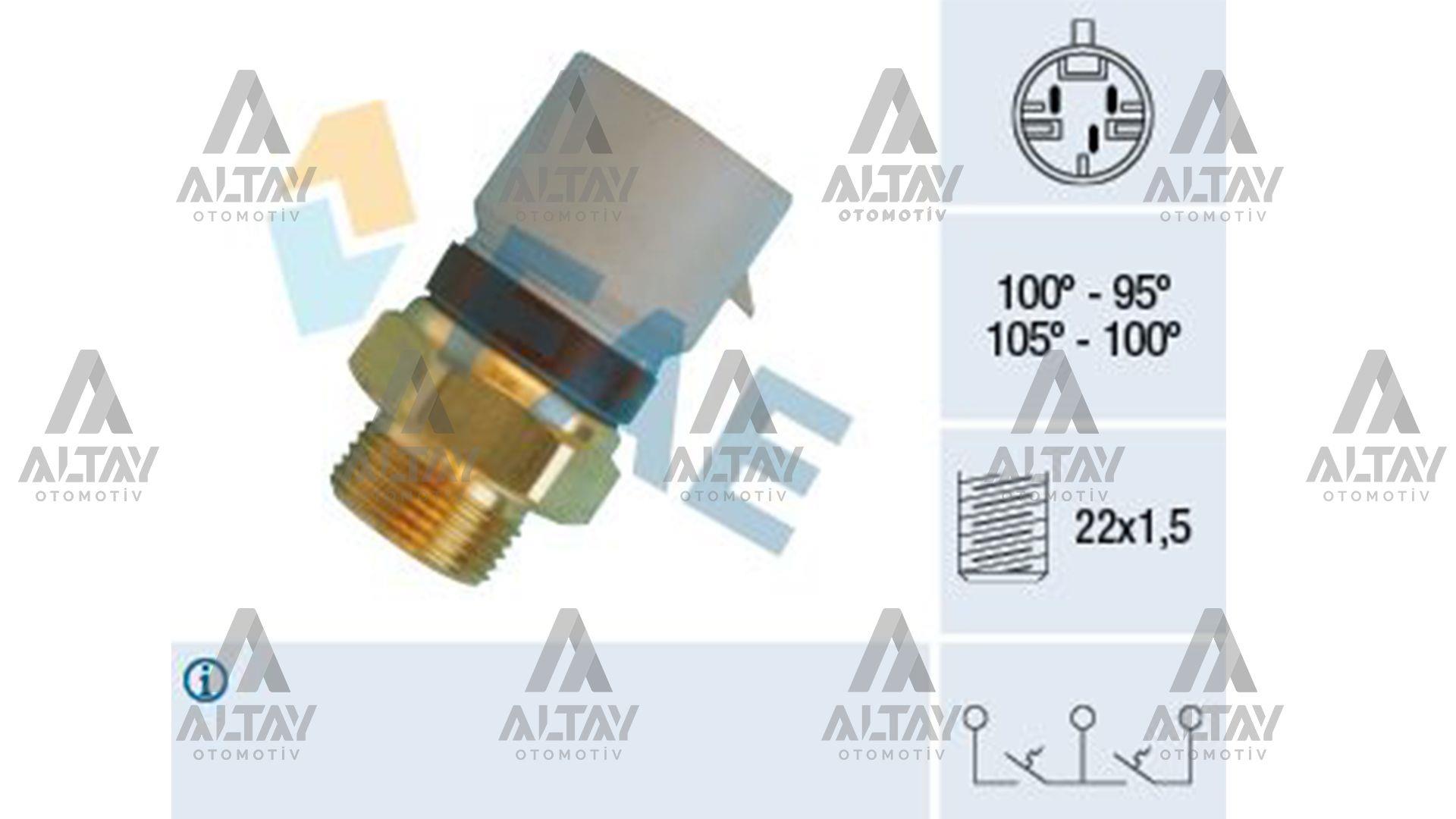 MÜŞÜR FAN VECTRA B / VECTRA C 95-105 °C 3 FISLI YUVARLAK